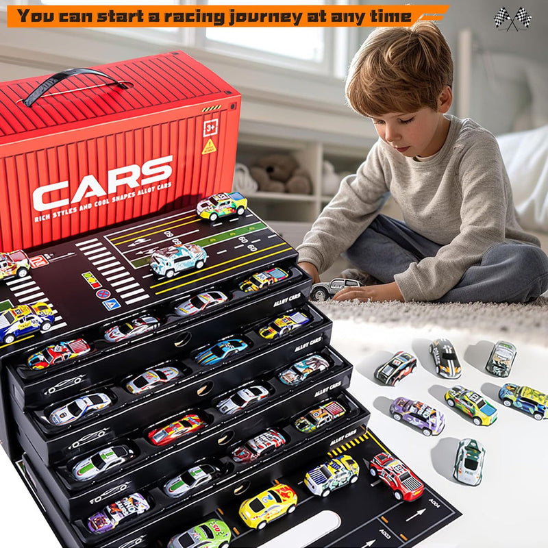 🏎️ 48 Mini Racing Cars – Pull-Back Fun for Kids!